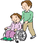 車椅子介助　Wheelchair help